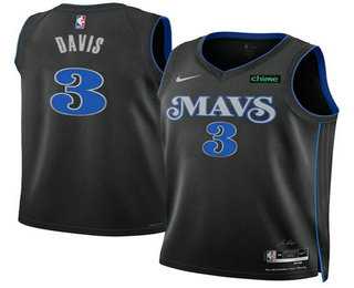 Mens Dallas Mavericks #3 Anthony Davis Black 2025 City Edition Stitched Jersey Dzhi->->NBA Jersey